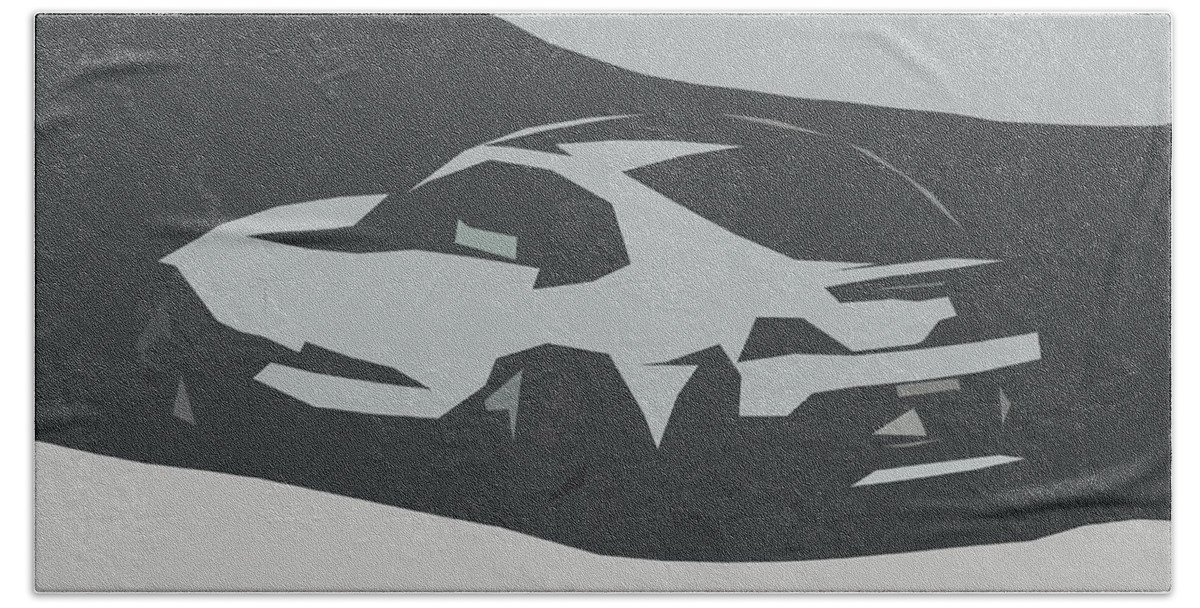 Car Bath Towel featuring the digital art BMW Z4 M Coupe Abstract Design #3 by CarsToon Concept