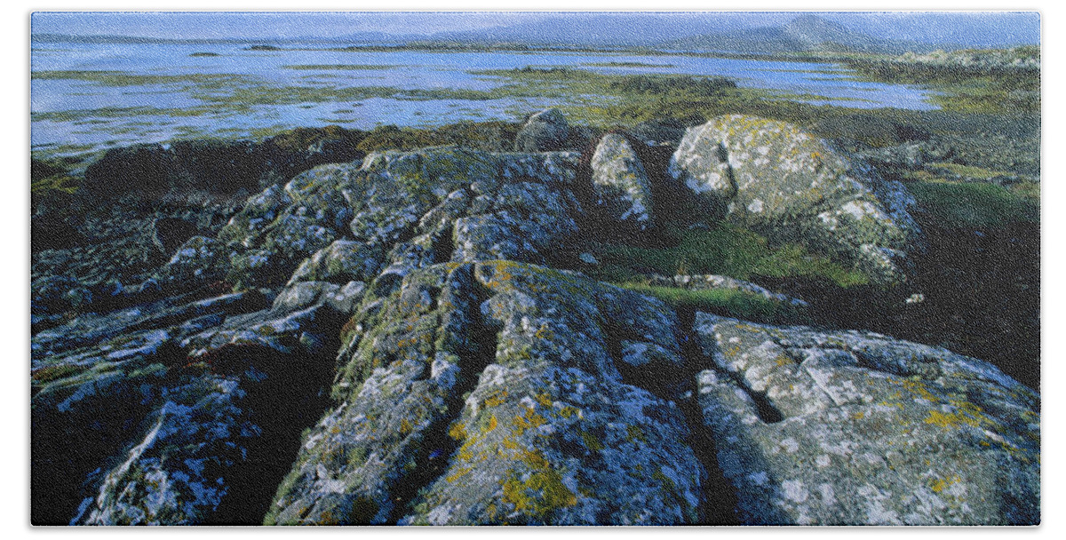 Ip_70214239 Hand Towel featuring the photograph Coastal Landscape With Rocks And Seaweed, Betraghboy Bay, Connemara, Co. Galway, Ireland, Europa #3 by H.& D. Zielske