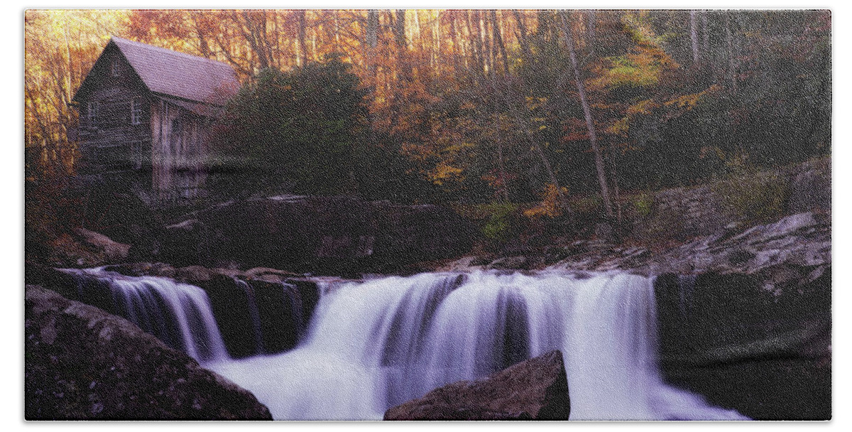 Mill Bath Towel featuring the photograph Glade Creek Grist Mill by Pete Federico