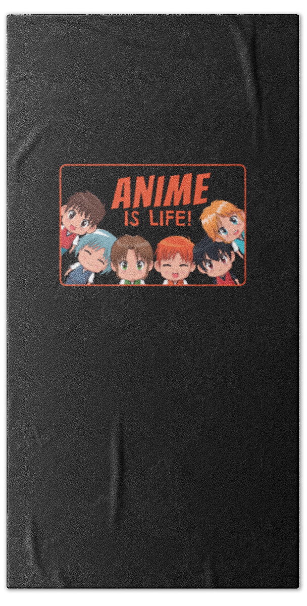 Anime Bath Towel featuring the digital art Anime Is Life #5 by Lin Watchorn