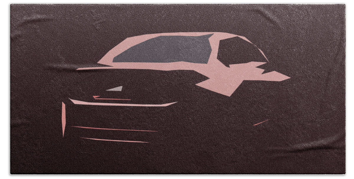 Car Bath Towel featuring the digital art Honda Accord Euro R Abstract Design #4 by CarsToon Concept