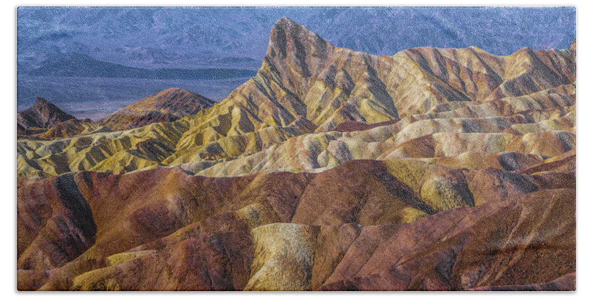Park Bath Towel featuring the photograph Zabriskie Point In Death Valley National Park #4 by Alex Grichenko