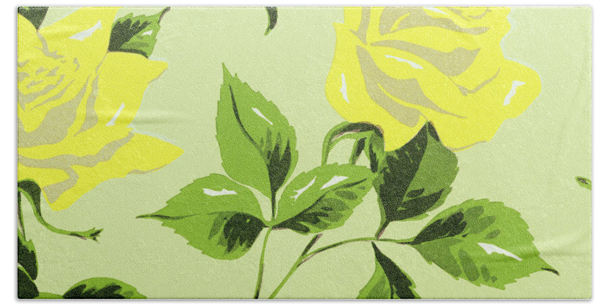 Background Hand Towel featuring the drawing Flower pattern #41 by CSA Images