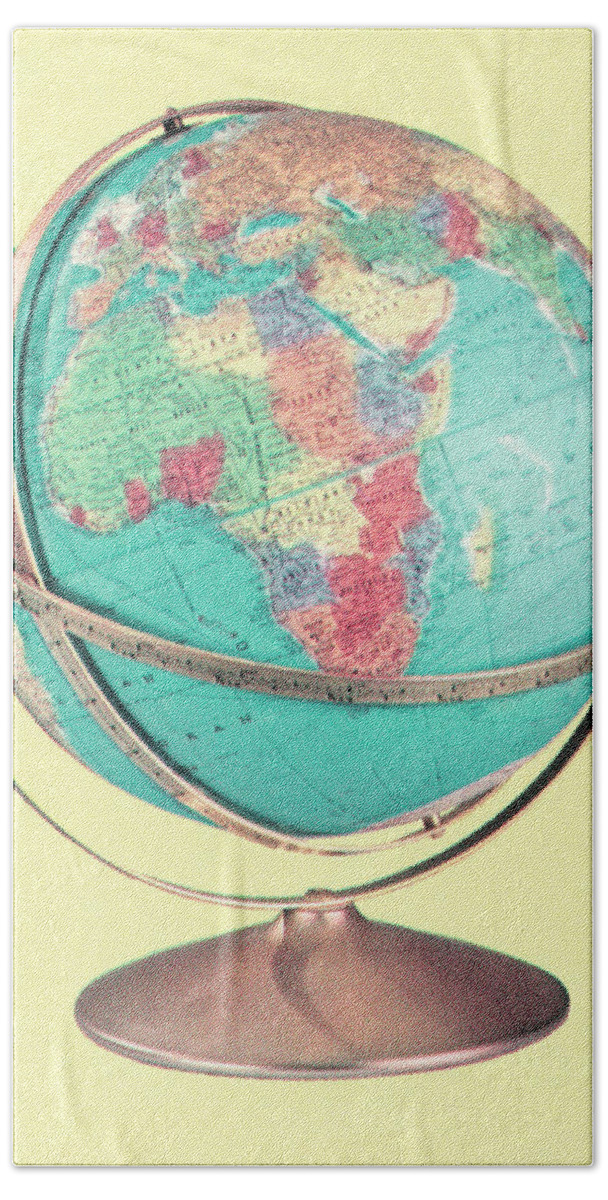 Africa Hand Towel featuring the drawing Globe #5 by CSA Images