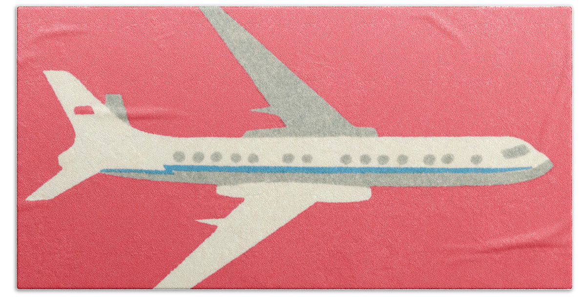 Aircraft Hand Towel featuring the drawing Airplane #76 by CSA Images
