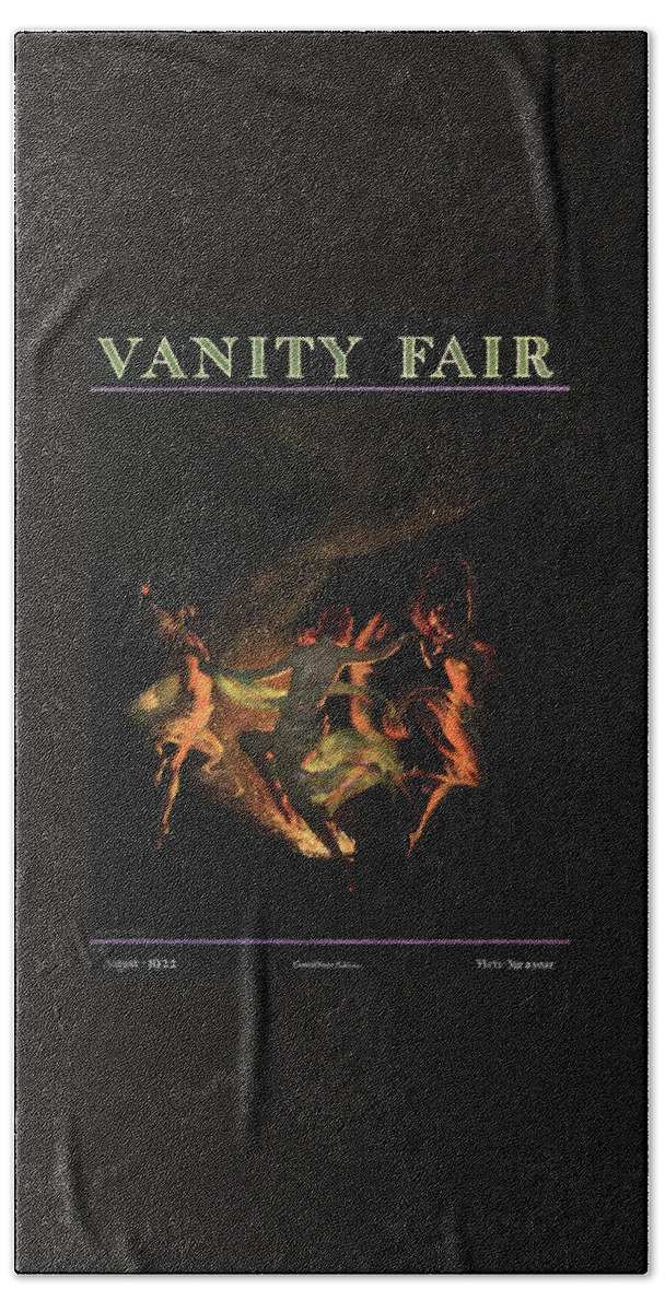 A Vanity Fair Cover Nymphs Around A Bonfire Bath Towel