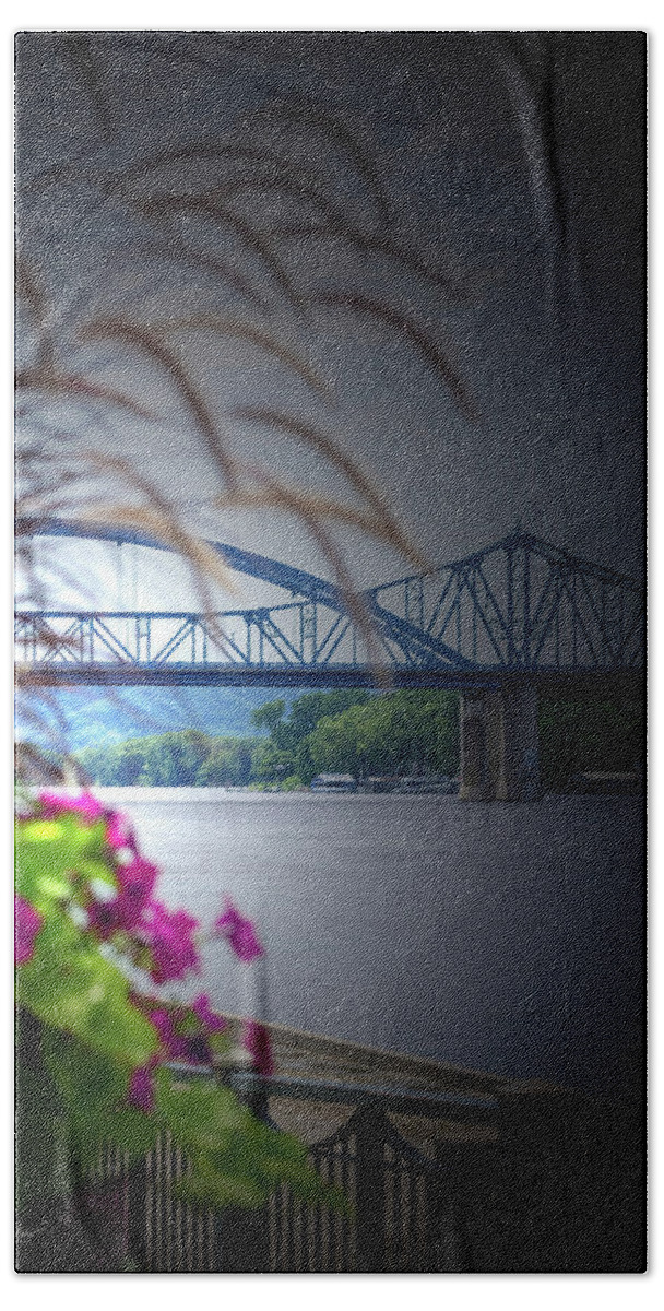 Riverside Park Hand Towel featuring the photograph A View Fromi Riverside Park by Phil S Addis