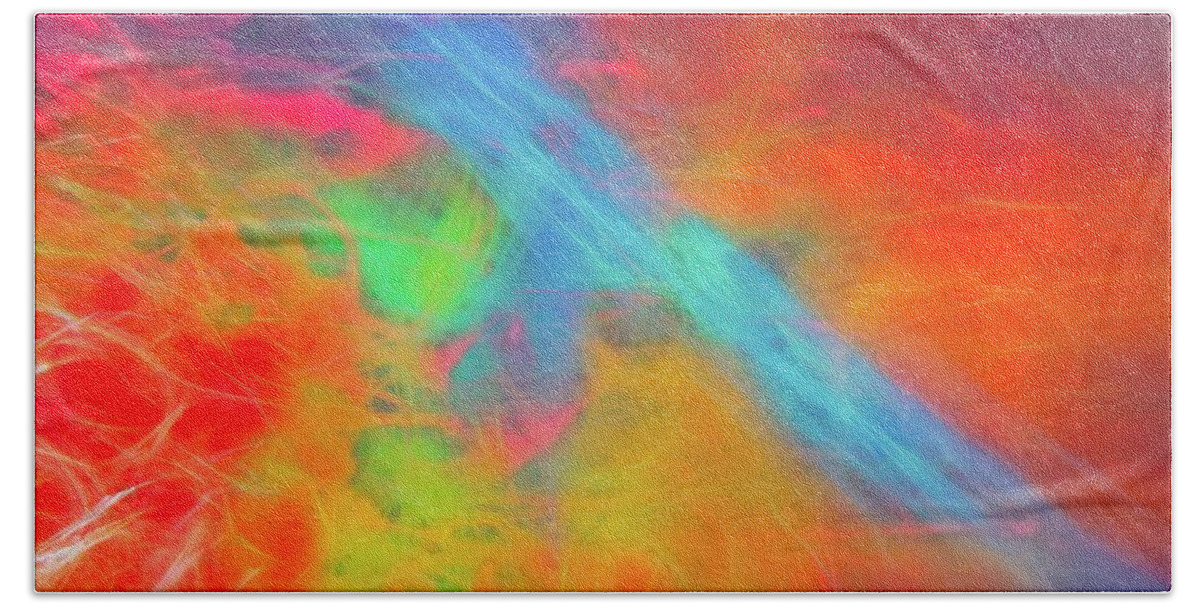 Abstract Hand Towel featuring the digital art Abstract 51 by Steve DaPonte