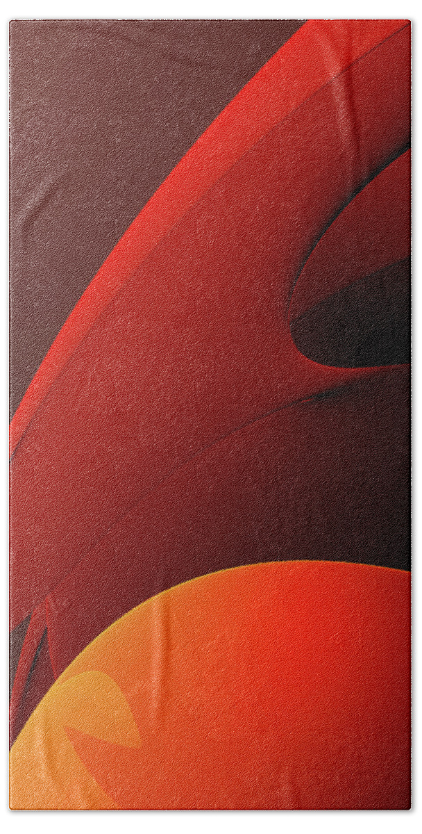 3 D Bath Towel featuring the photograph Abstract Glowing Orange Curve Pattern by Ikon Images