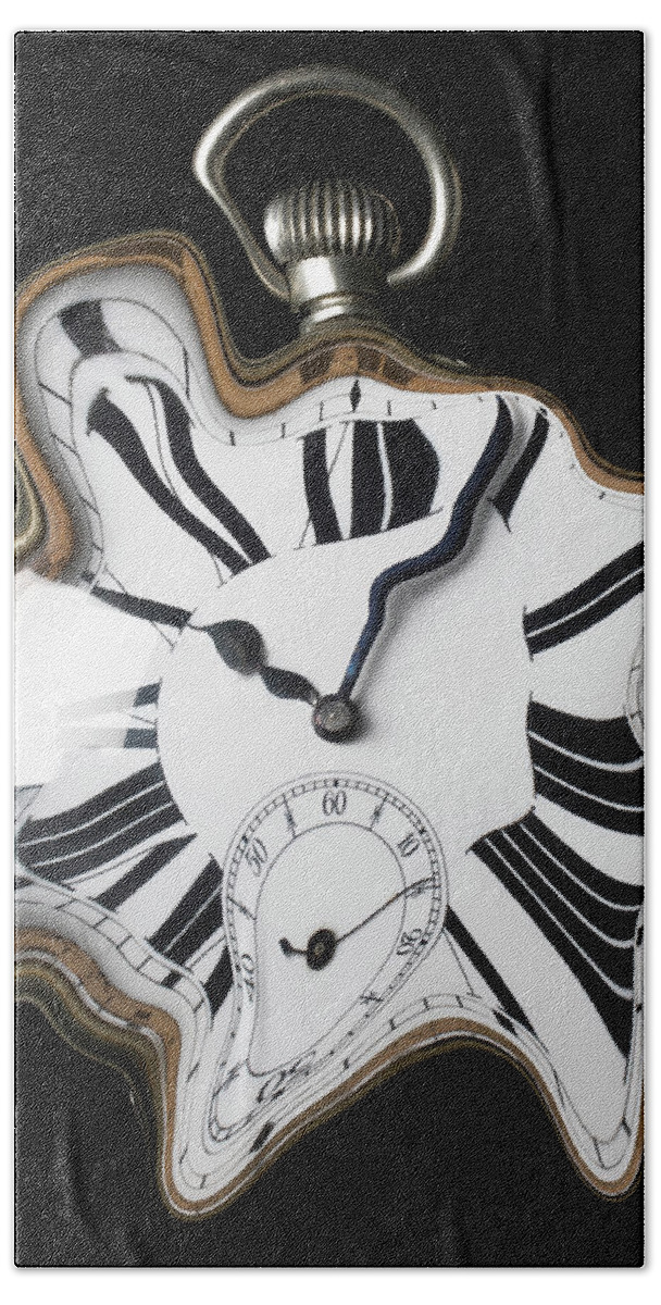 Time Hand Towel featuring the photograph Abstract Pocket Watch by Garry Gay