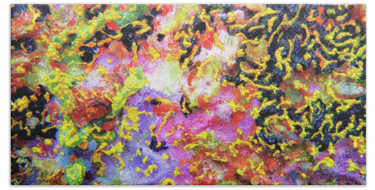 Coral Bath Towel featuring the photograph Abstract Under the Sea by Becqi Sherman