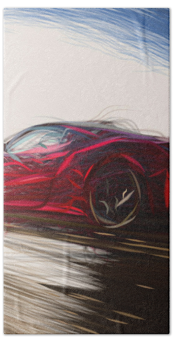 Wall Art Decor Hand Towel featuring the digital art Acura Nsx 21475 by CarsToon Concept