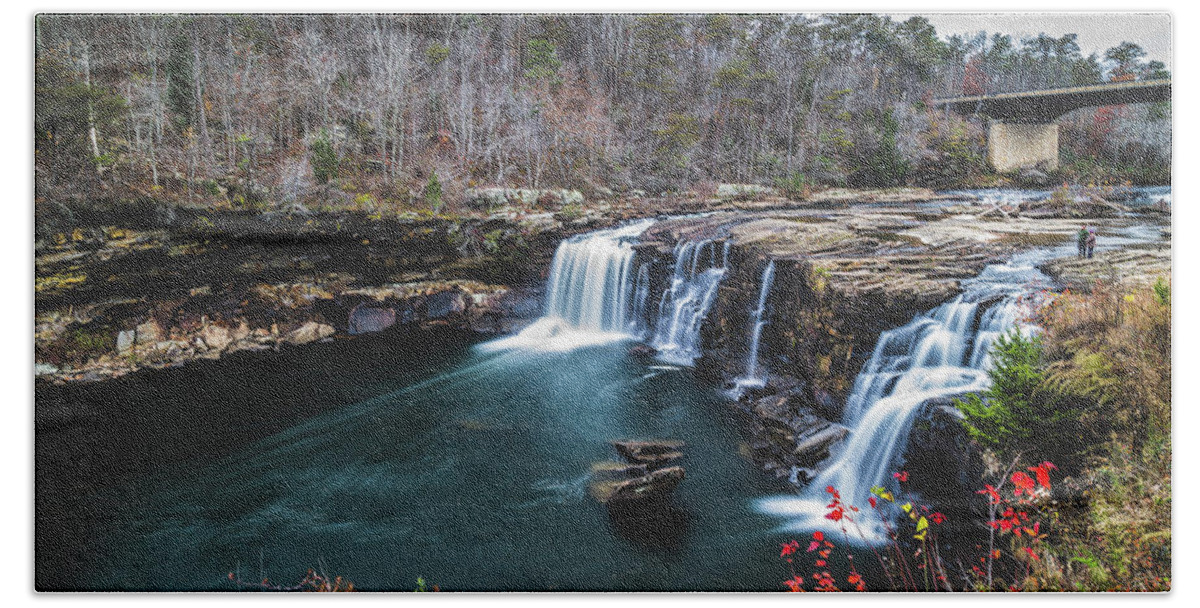 Little River Canyon National Preserve Bath Towel featuring the photograph Alabama Falls - 1 by Mati Krimerman