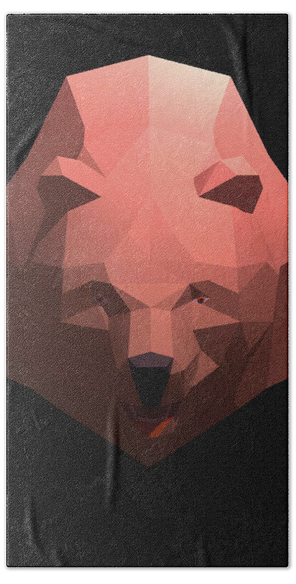 Grizzly Bath Towel featuring the digital art Alaskan Grizzly by Robert Bissett