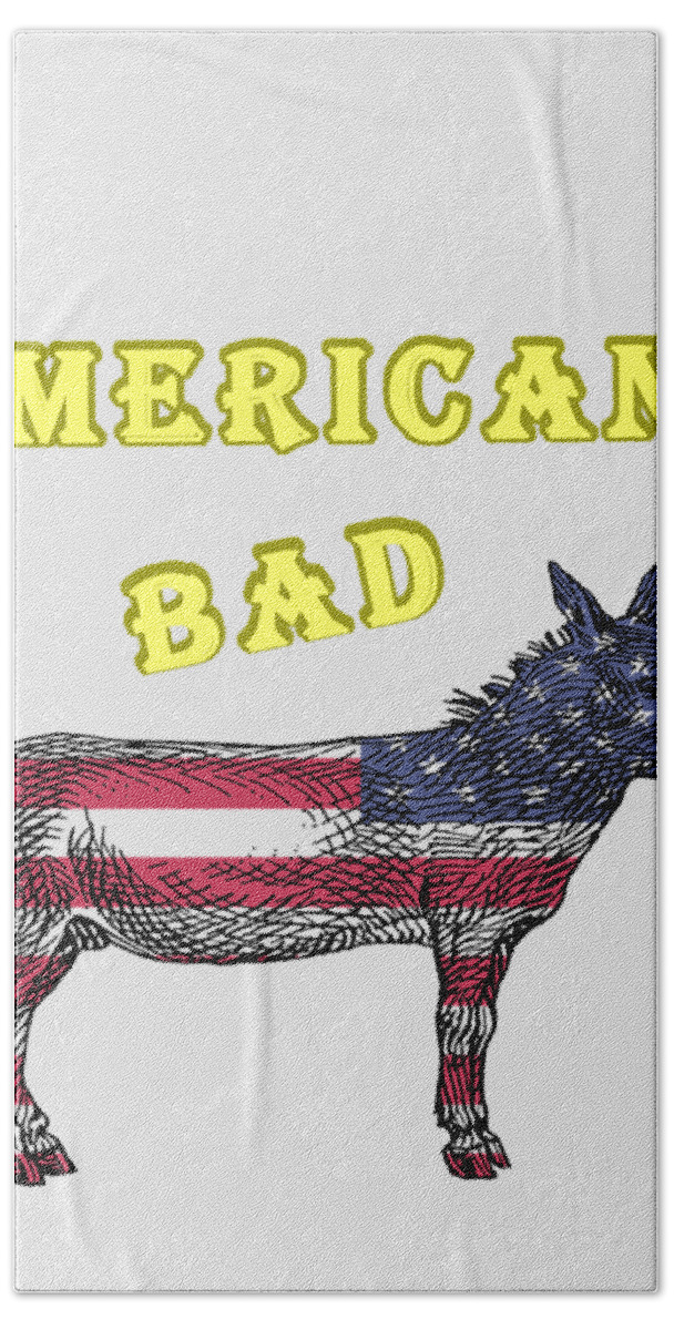 American Bath Towel featuring the digital art American Bad Ass by John Da Graca