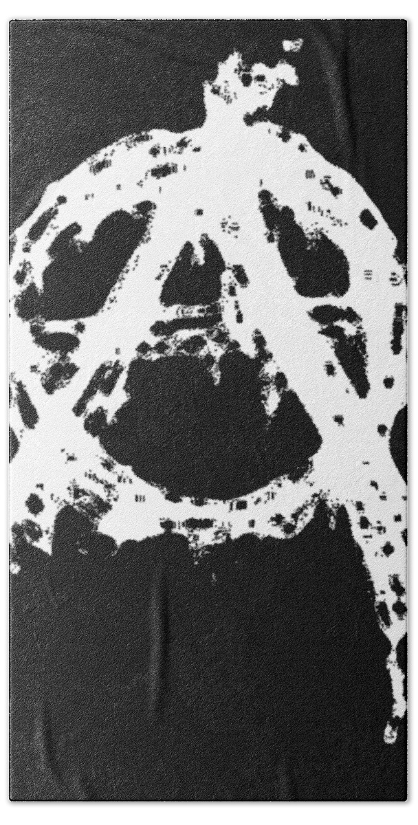 Anarchy Bath Towel featuring the digital art Anarchy Graphic by Roseanne Jones