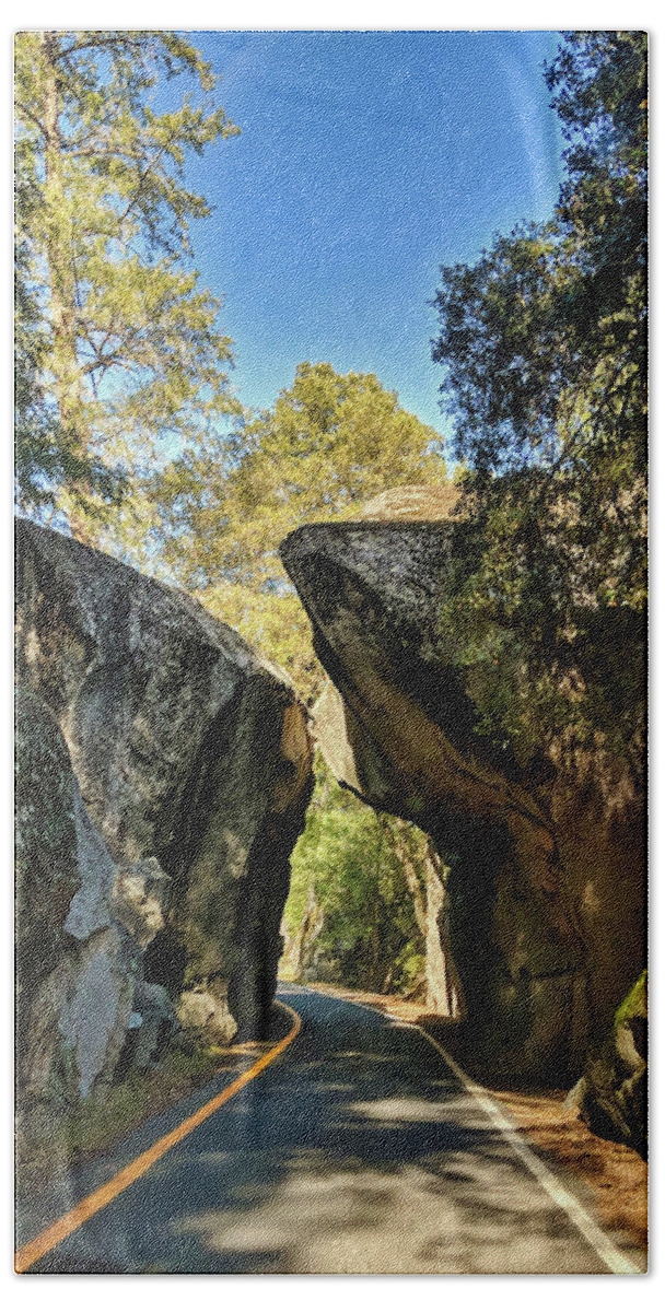 Nature Bath Towel featuring the photograph Arch Rock Entrance by Portia Olaughlin