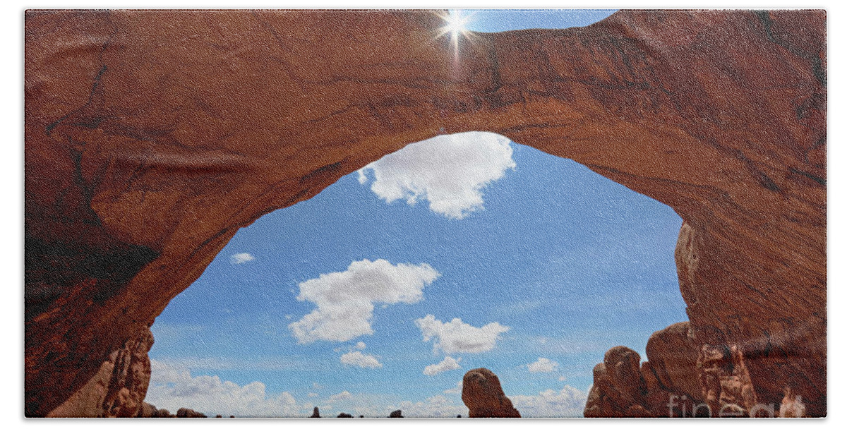 America Hand Towel featuring the photograph Arches National Park by Martin Konopacki