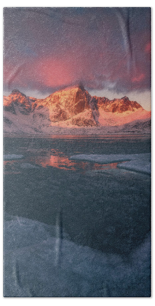 Arctic Hand Towel featuring the photograph Arctic Winter Light by Tor-Ivar Naess