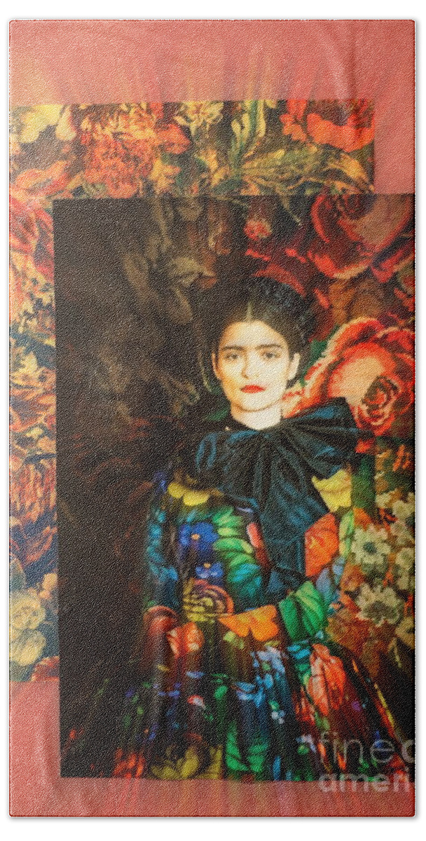 Frida Kahlo Hand Towel featuring the photograph Artistic Frida Kahlo Stream by Chuck Kuhn