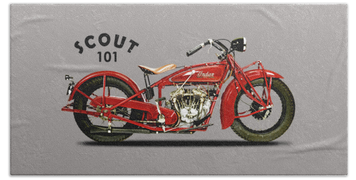 Indian Scout 101 Hand Towel featuring the photograph The Scout 101 1929 by Mark Rogan