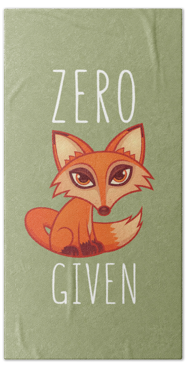 Animal Hand Towel featuring the digital art Zero Fox Given by John Schwegel