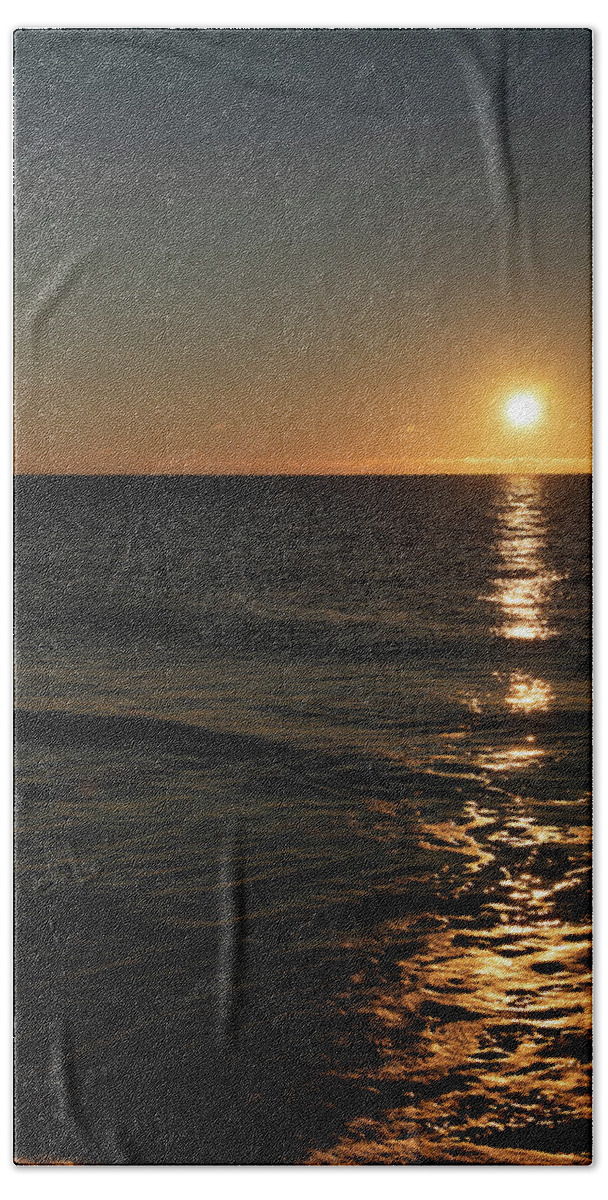 Morning Hand Towel featuring the photograph Atlantic Ocean Sunrise by Dennis Schmidt