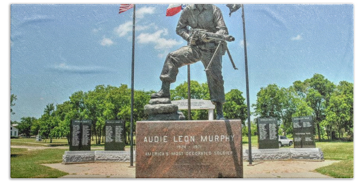 Audie Murphy Hand Towel featuring the photograph Audie Murphy - War Hero 4 by Dyle Warren