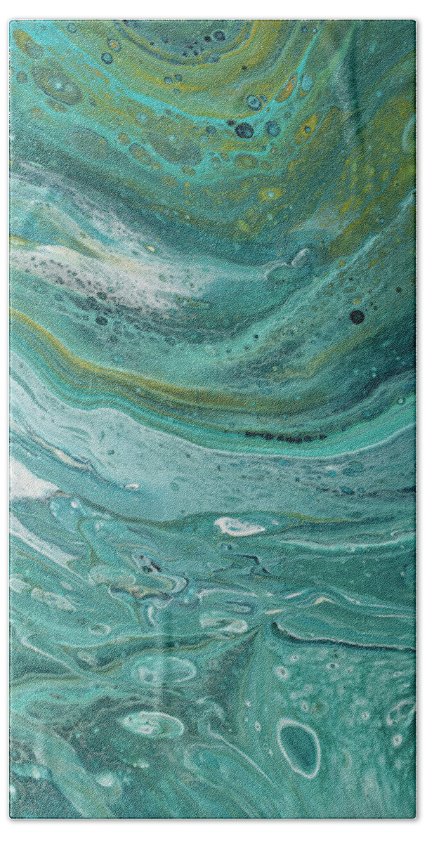 Abstract Bath Towel featuring the painting Aurora by Darice Machel McGuire