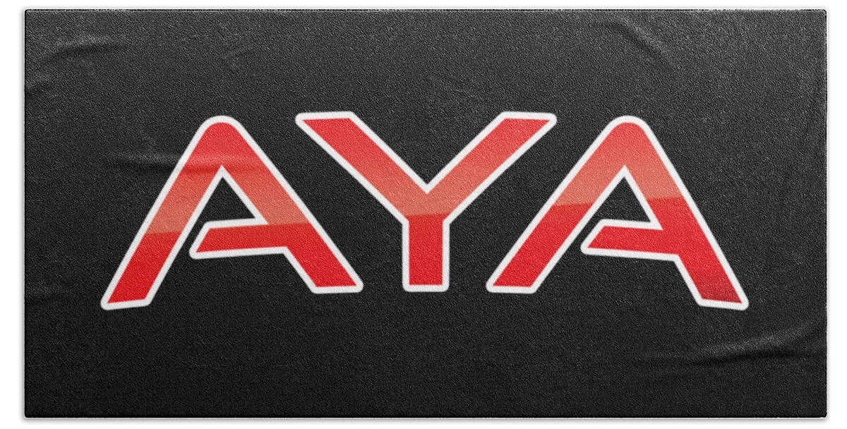 Aya Hand Towel featuring the digital art Aya by TintoDesigns