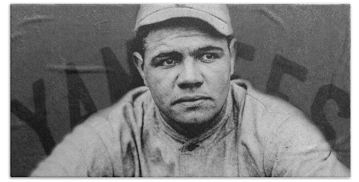 Babe Ruth Hand Towel featuring the digital art Babe Ruth by Paul Lovering