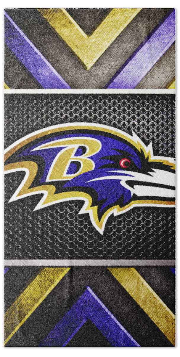 Baltimore Ravens Logo Art Bath Towel by William Ng - Fine Art America
