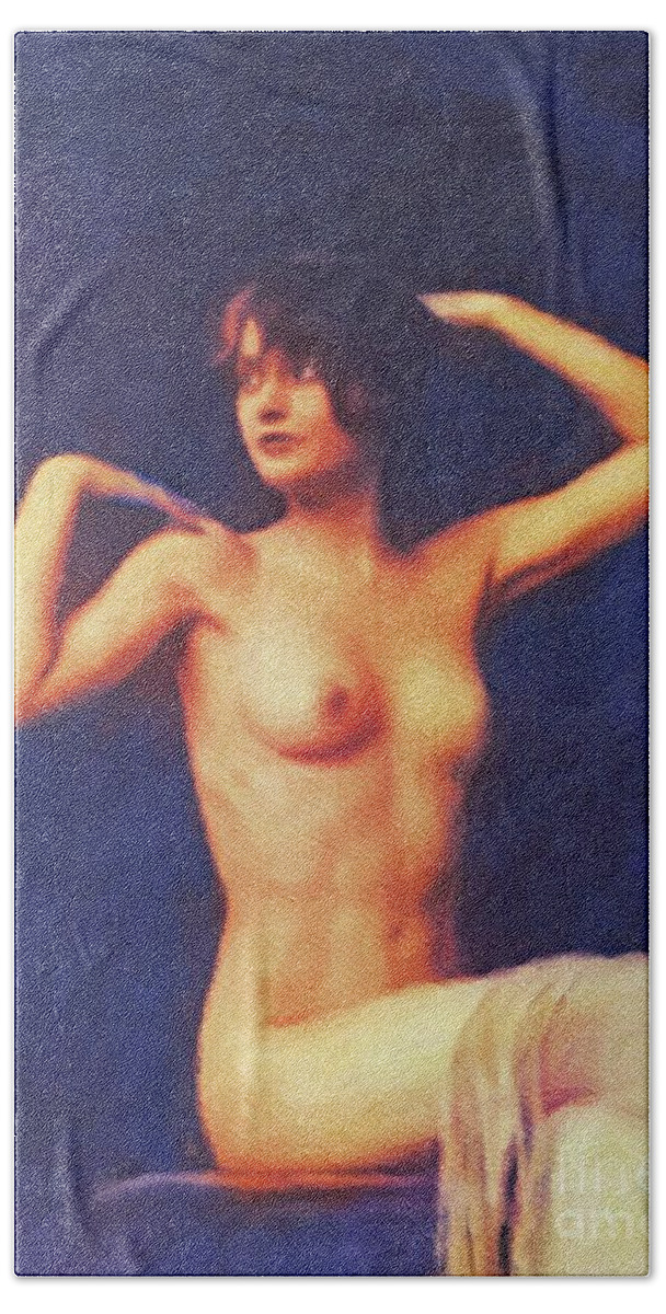Barbara Stanwyck Nude Porn - Barbara Stanwyck, Vintage Movie Star Nude Hand Towel by Esoterica Art  Agency - Pixels