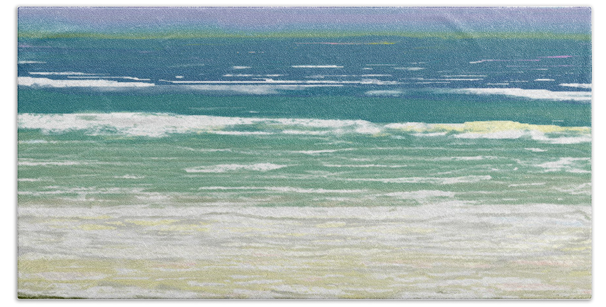 Beach Hand Towel featuring the digital art Bayview Sunday by Julie Grimshaw