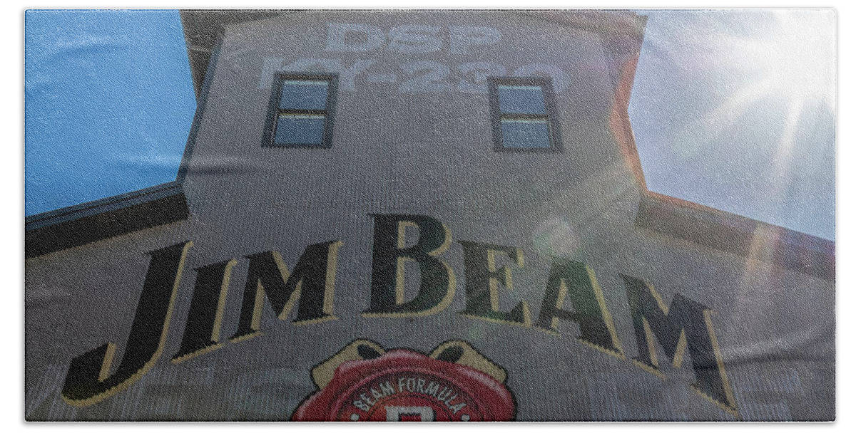 Jim Beam Bath Towel featuring the photograph Beams on Beam by Susan Rissi Tregoning