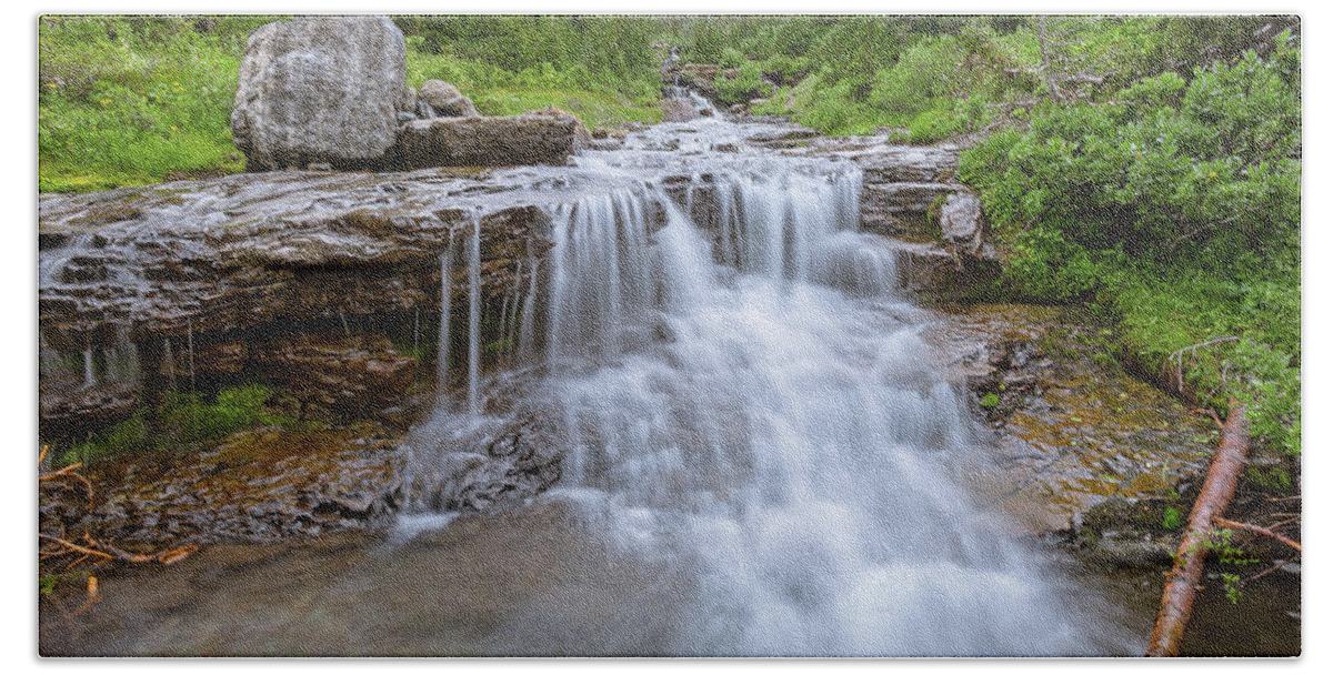 Glacier National Park Bath Towel featuring the photograph Beauty of Lunch Creek by Jack Bell