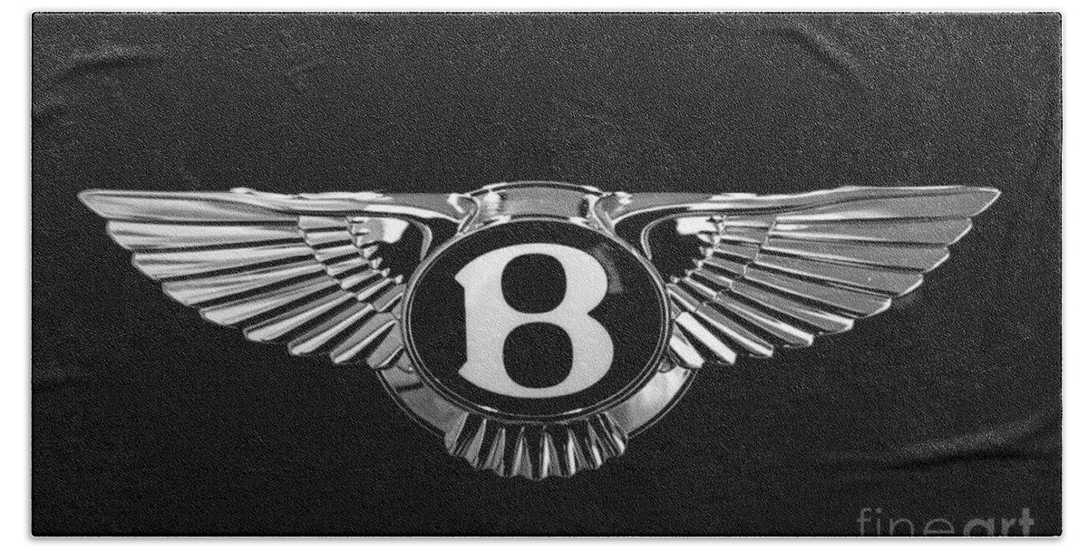 Bentley Motors Hand Towel featuring the photograph Bentley Motors Logo by Stefano Senise