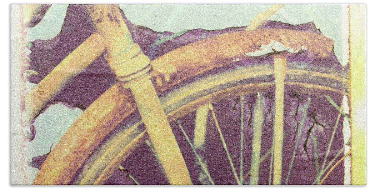 Abstract Hand Towel featuring the photograph Bike 2 by Joye Ardyn Durham