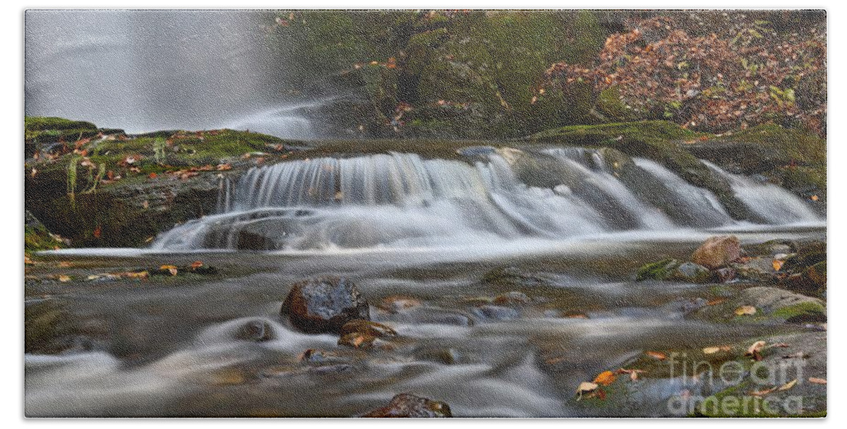 Water Fall Bath Towel featuring the photograph Bittersweet Falls by Steve Brown