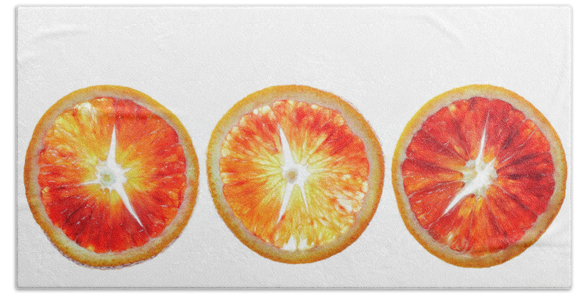 Fresh Bath Towel featuring the photograph Blood Orange #1 by Cuisine at Home