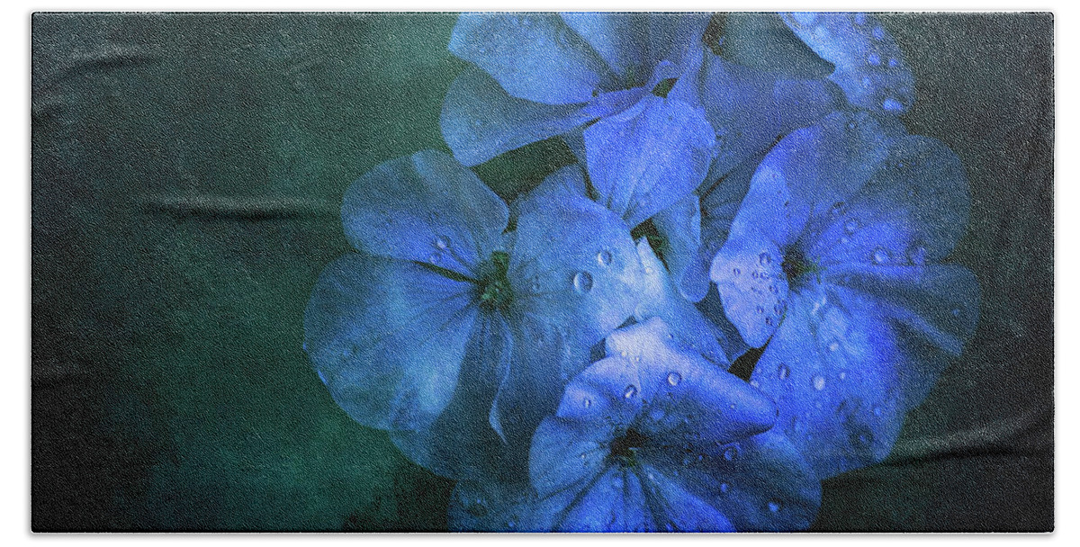 Flower Bath Towel featuring the photograph Blue by Allin Sorenson