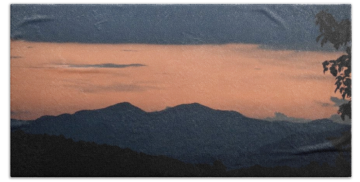 Blue Hand Towel featuring the photograph Blue Ridge Mountains by Kathy Chism