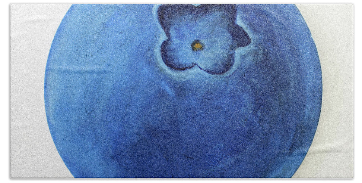 Impressionism Hand Towel featuring the painting Blueberry by Lyric Lucas