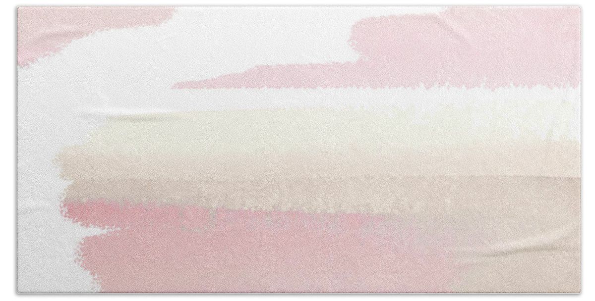 Blush Hand Towel featuring the painting Blush Pasture Abstract by Lanie Loreth