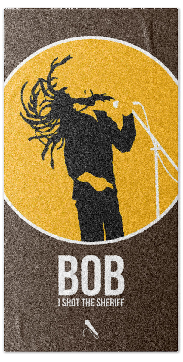 Bob Marley Hand Towel featuring the digital art Bob Poster by Naxart Studio
