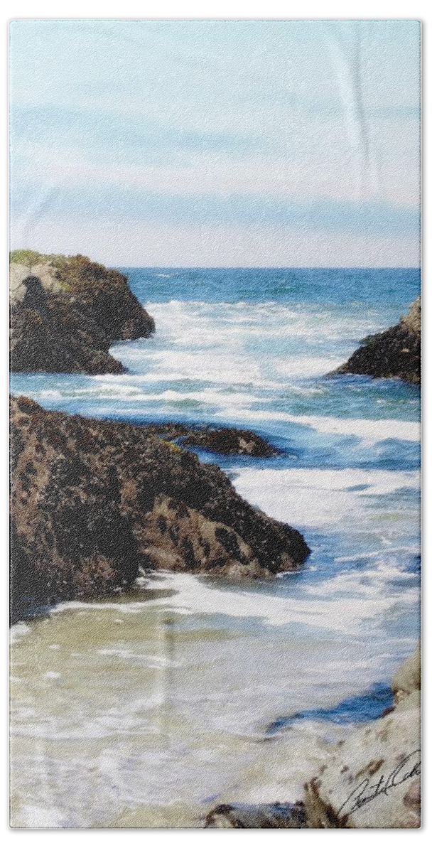 Christina Ochsner Bath Towel featuring the photograph Bodega Bay Beach by Christina Ochsner
