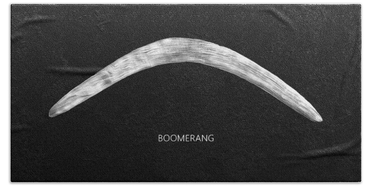 Boomerang Bath Towel featuring the digital art Boomerang by Robert Bissett