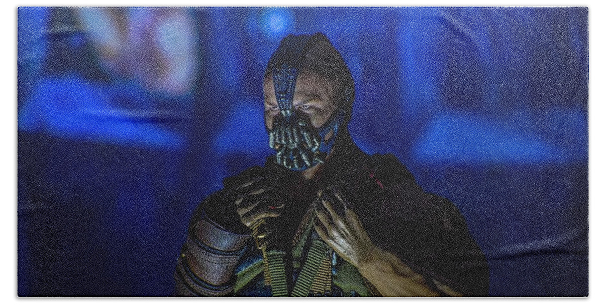 Bane Hand Towel featuring the digital art Born in Darkness by Jeremy Guerin