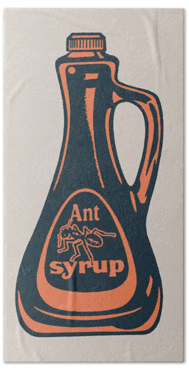 Animal Hand Towel featuring the drawing Bottle of Syrup by CSA Images