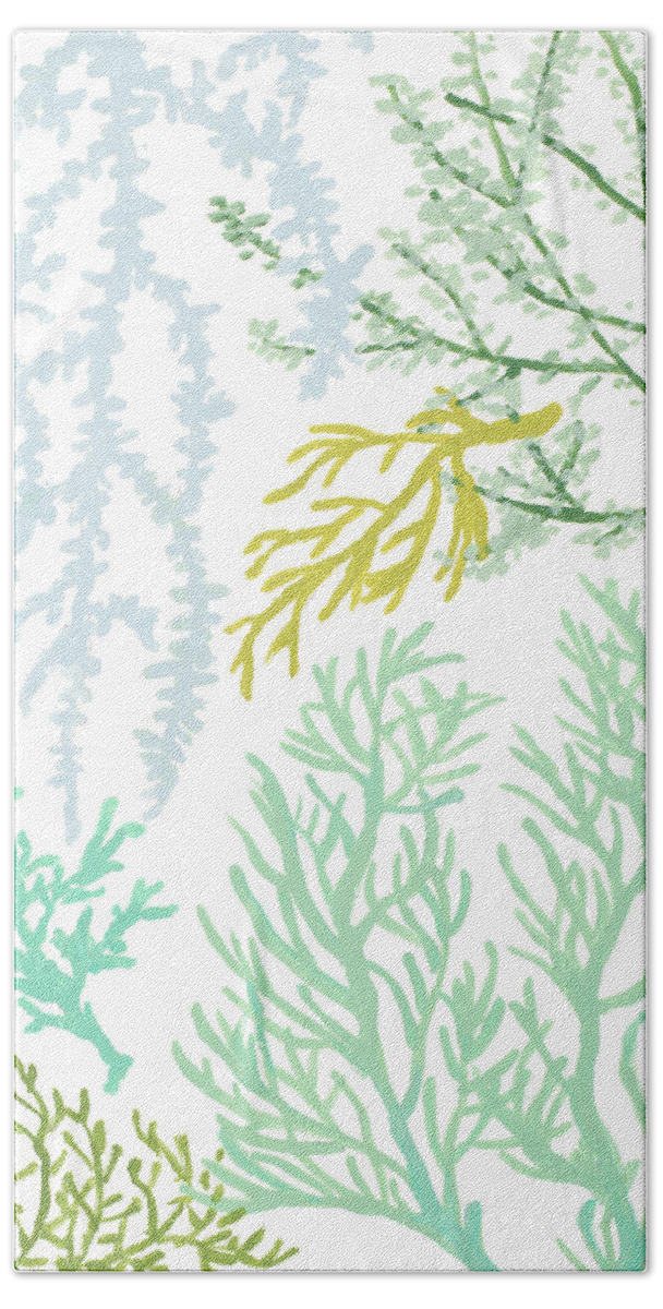 Budding Bath Towel featuring the painting Budding Vertical Coral I by Lanie Loreth